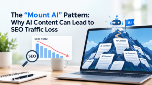 The “Mount AI” Pattern Why AI Content Can Lead to SEO Traffic Loss